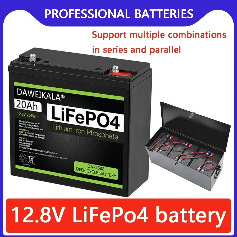 

12V 20Ah LiFePO4 Lithium Iron Phosphate Rechargeable Battery for E Bike Boat Motor 100% Capacity Tax Free Long Lasting Battery