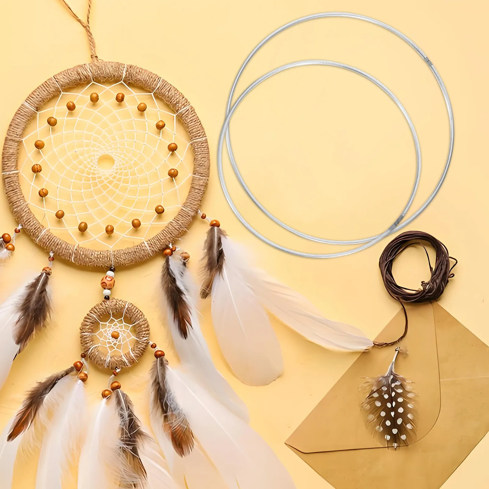 30Pcs Dreamcatcher Making Frames Metal Hoops for DIY Crafts Macrame Wreath Floral Decorations Sizes 50Mm 80Mm 100Mm 130Mm 150Mm