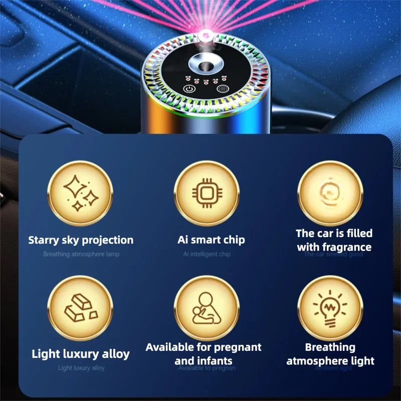 Multifunctional Starry Sky Car Aromatherapy – Intelligent Spray Automatic Air Freshener, Car Interiors Perfume Diffuser - Image 2