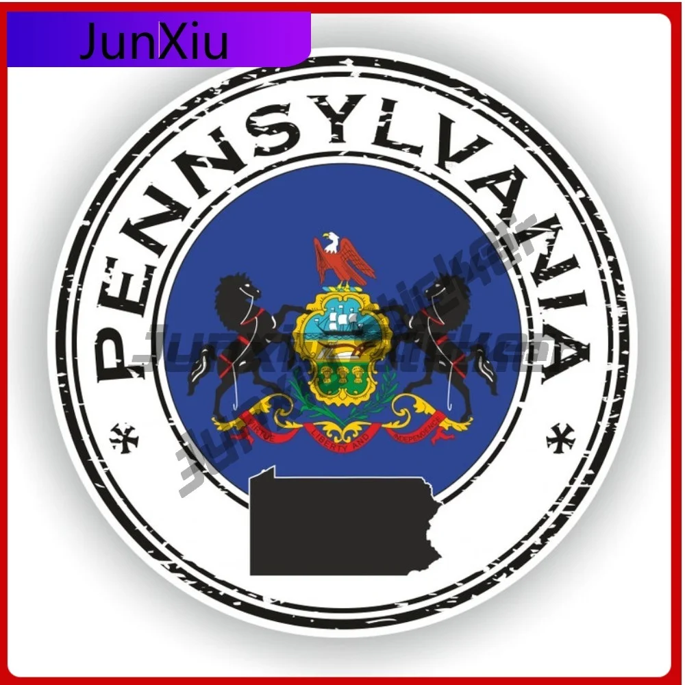 

Pennsylvania Seal Sticker Round Flag Vinyl Decal Waterproof Exterior Decoration for Windshield Anti Scratch Outdoor Parts