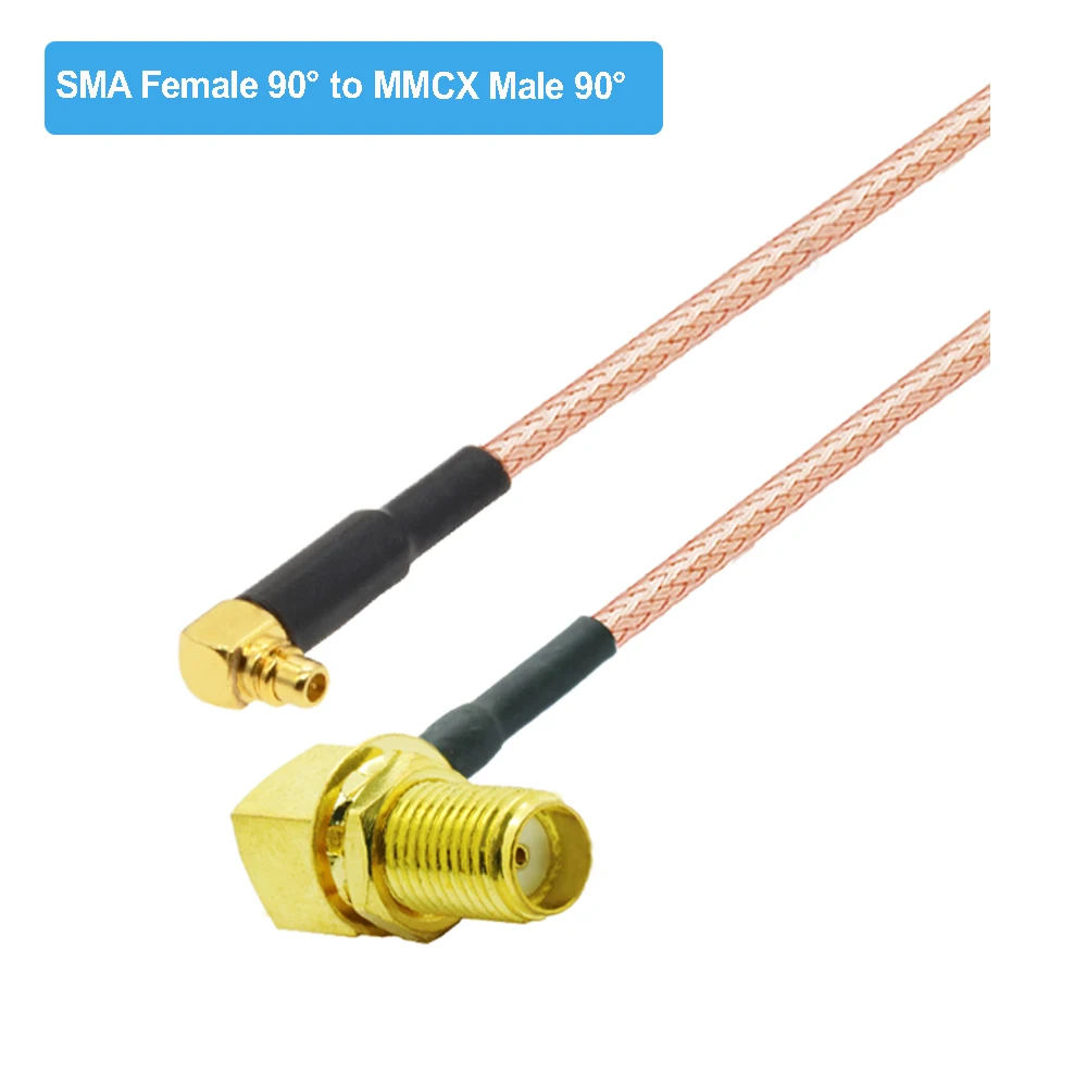 2PCS/lot Straight MMCX Male to RP-SMA Female 90 Degree RG316 Pigtail FPV Antenna Adapter RF Coaxial Extension Cable 5CM-10M - view 4