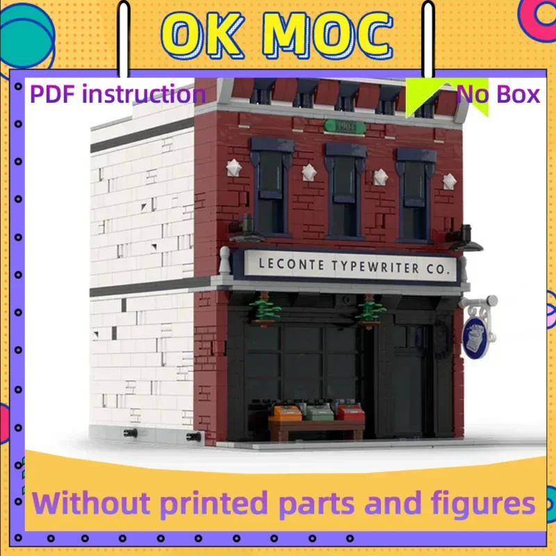 

Moc Building Blocks Street View Model Office Building Technical Bricks DIY Assembly Construction Toys For Child Holiday Gifts