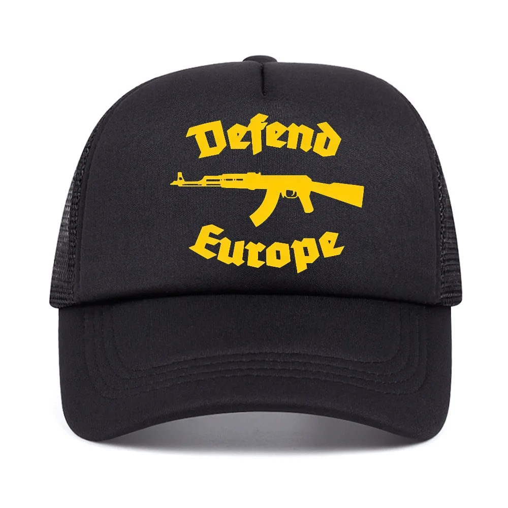 Retrochy Defend Europe hat Immigrant Islam Custom Design Print baseball cap For Men Women Outdoor Casual Trucker Hat Gorras