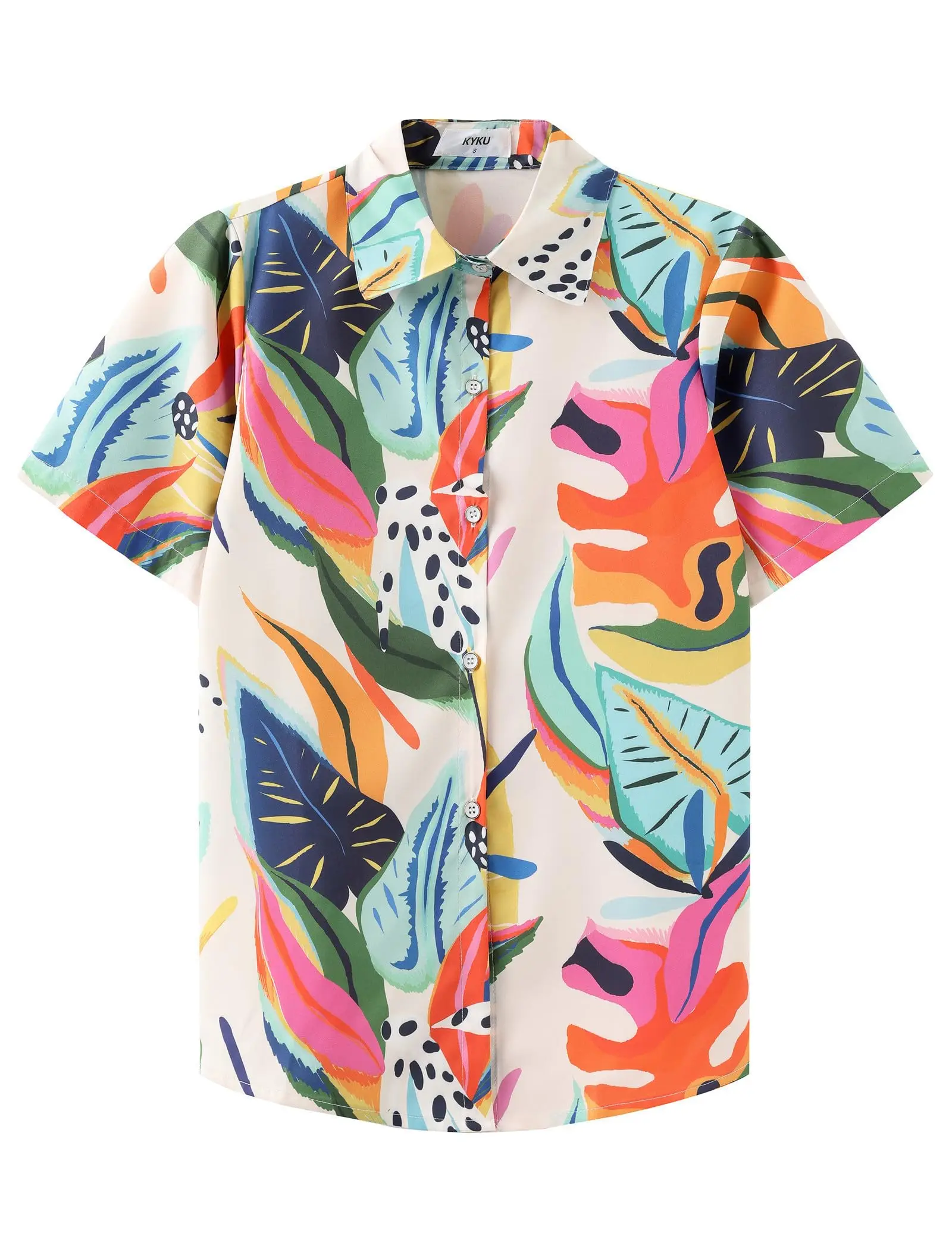 

KYKU Womens Button Down Hawaiian Shirt Casual Fashion Shirts Summer Blouses