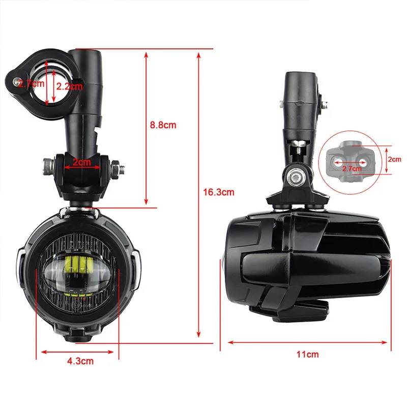 Upgrade Motorcycle Fog Light Auxiliary Lights Brighter Lamp 40W 6000K for BMW R1200GS F800GS F700GS F650 K1600 - Image 5