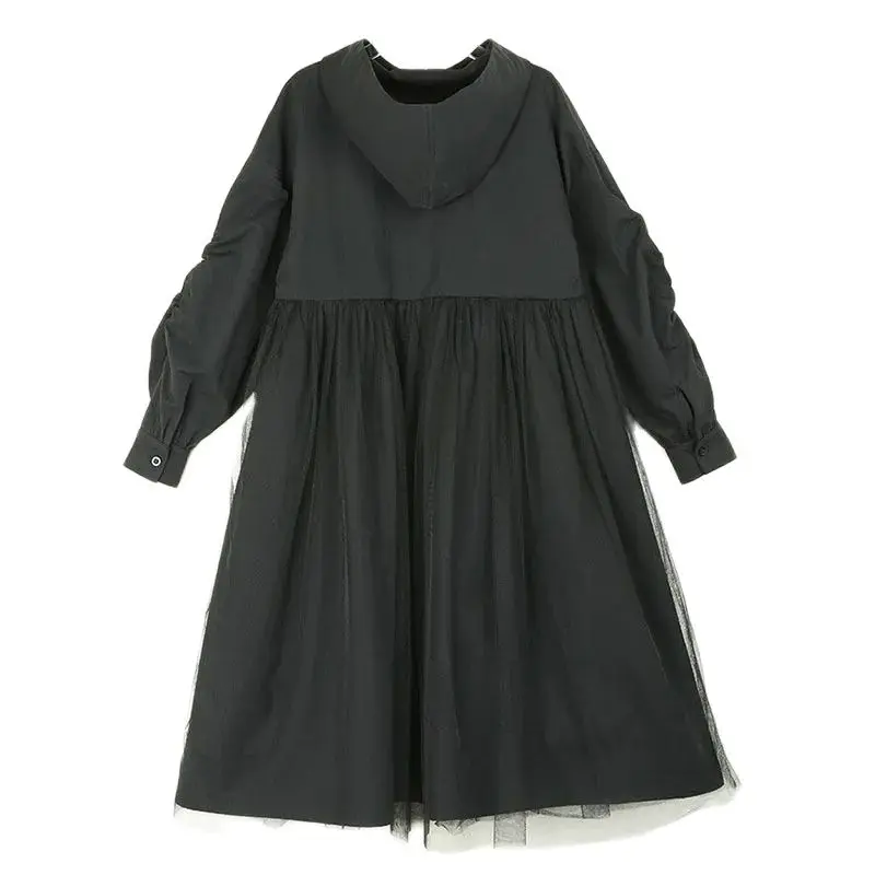 Little Girls Hooded Hoodie Black Dresses Fall School Teens Girl Cotton Dress Size 5-6 7 8 9 10 11 12 13 14 15 16 17 18 20 Years