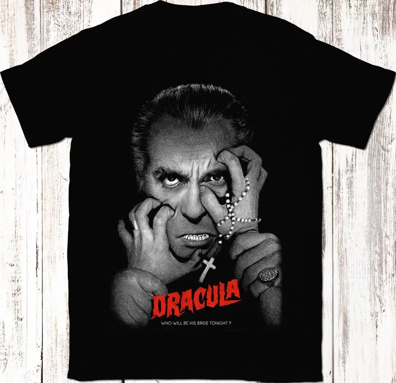 

Dracula T-Shirt | Vampire Dracula 1958 Horror Movie | Who Will Be His Bride Tonight