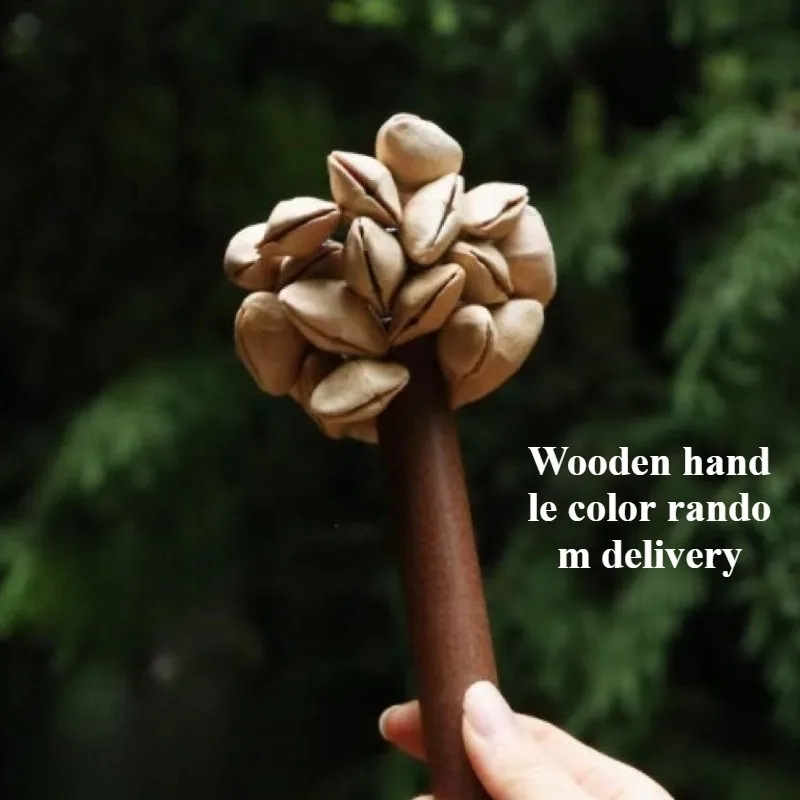Natural Fruit Shell Rattle Fruit Shell Hand Bells Outdoor Garden Meditation Chimes Spiritual Relax Percussion Instruments