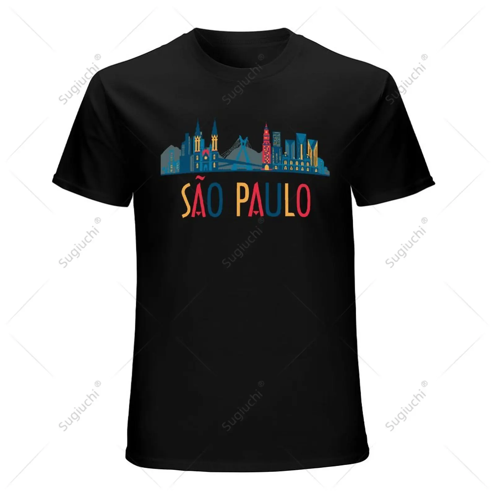 Unisex Men Sao Paulo Brazil Skyline Brazilian Souvenir Tshirt Tees T Shirts Women Boys 100% Cotton T-Shirt - view 3