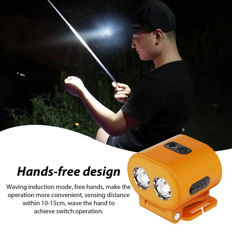 Fishing Headlamp For Night Fishing Motion Sensor Headlamp Flashlight 1000mah Fast Charging Flashlights Magnetic Head Flashlight