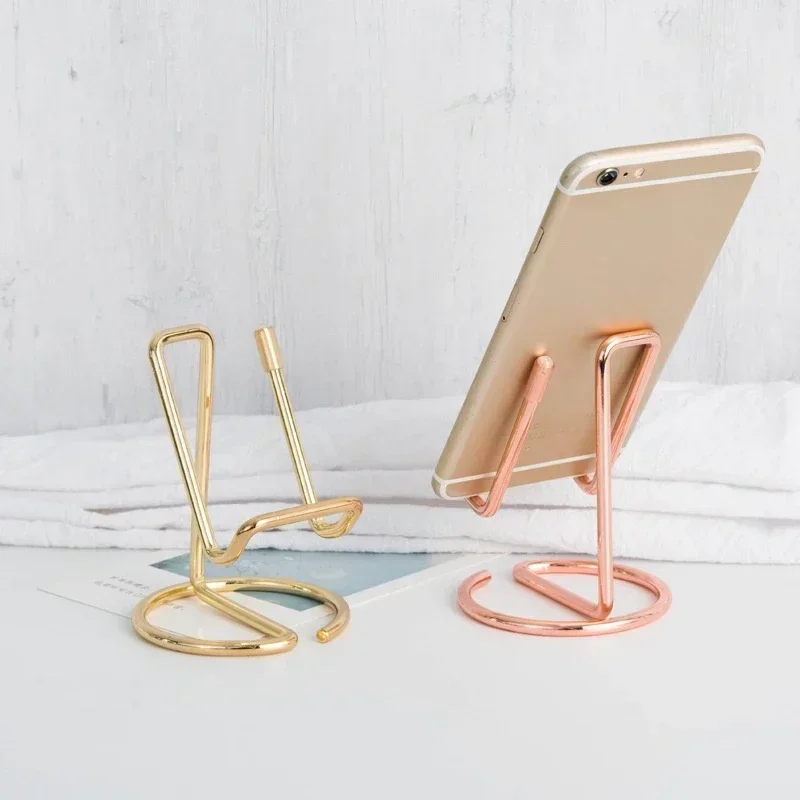 1pc Metal Mobile Phone Holder Cellphone Stand Hoder Desktop Business Card Holder Organizer Cellphone Support Supplies