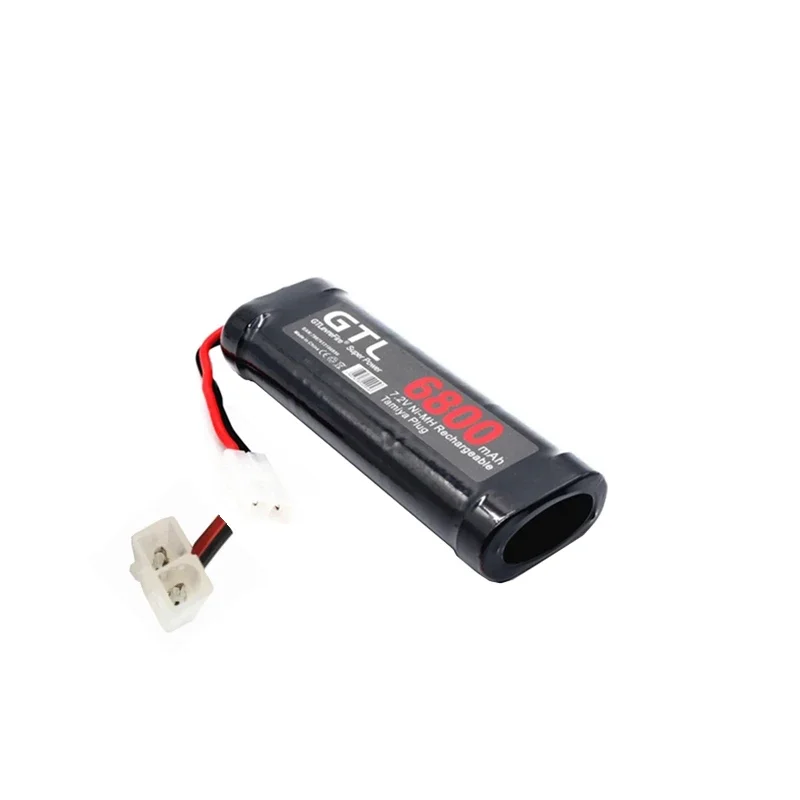 POLENGHI 7.2V 6800mAh nickel hydrogen replacement RC battery with Tamiya discharge connector, suitable for RC toy racing boats