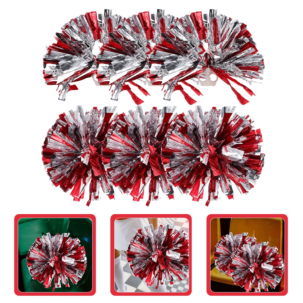 

6 Pcs Pom Poms Cheerleading Hand Flower Cheering Squad Accessories