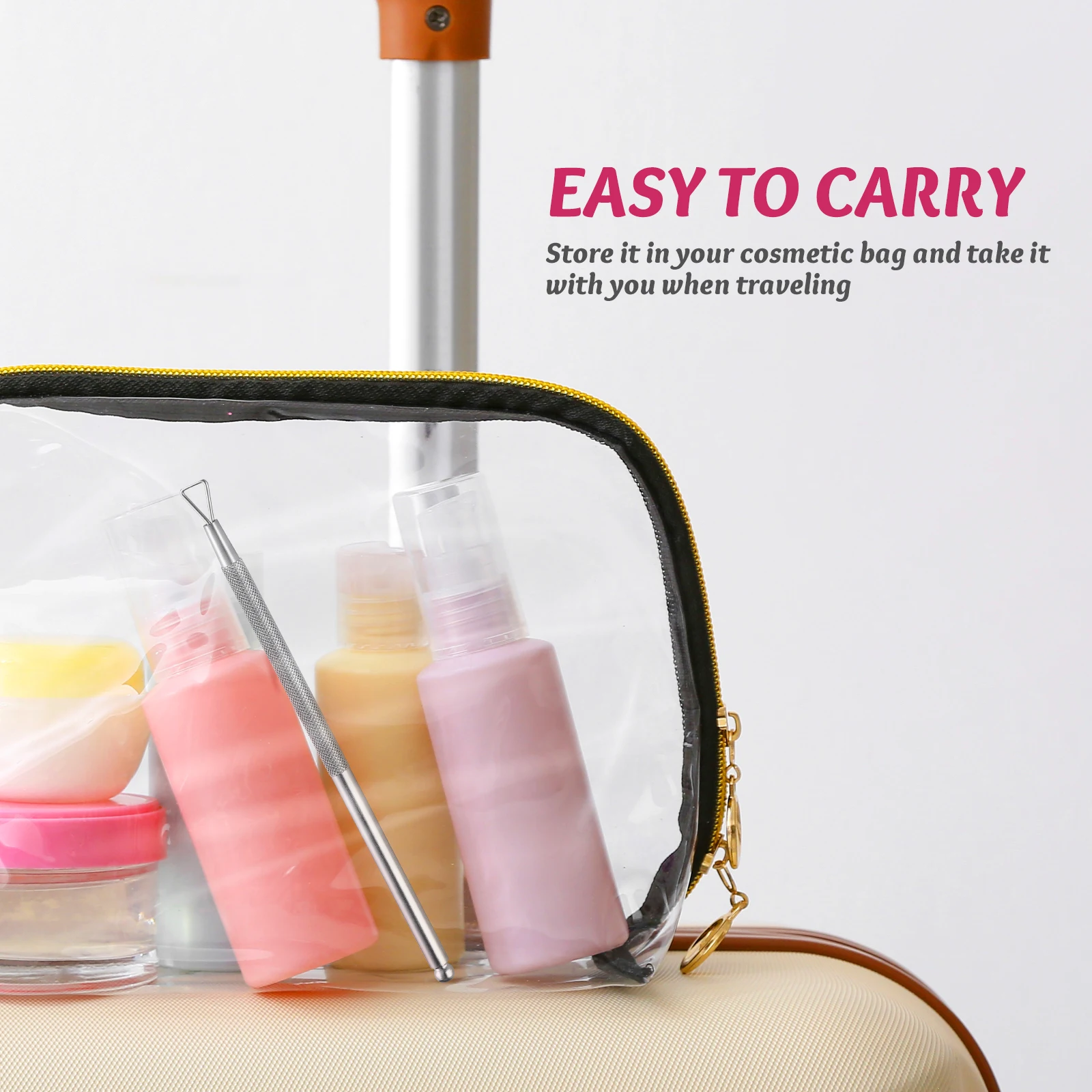 4 قطع من أداة إزالة فن الأظافر من الفولاذ المقاوم للصدأ، مقشرة بشرة مثلثة لإزالة طلاء الجلد الميت مع هلام خالي من الألم #2