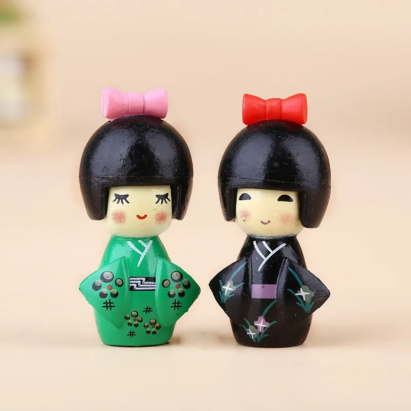 Kimono Puppen Miniatur Mädchen Geisha Figuren Landschafts medizin Ornamente Mini Mädchen Tag Figur traditionelle Puppen für Mädchen