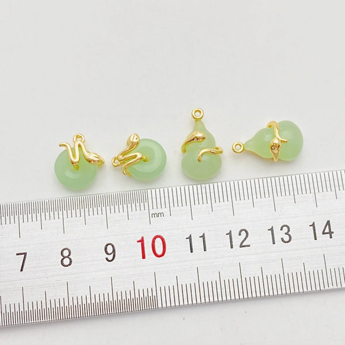 18K Gold Plated Snake‑Pattern Gourd Safety‑Buckle Charm Pendant DIY Findings for Bracelet Necklace Jewelry Making