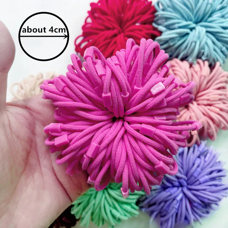 50/100pcs Elastic Hair Bands Girls Rubber Headbands With Resin Patch Base Children Hair Holder Bands DIY Hair Accessories