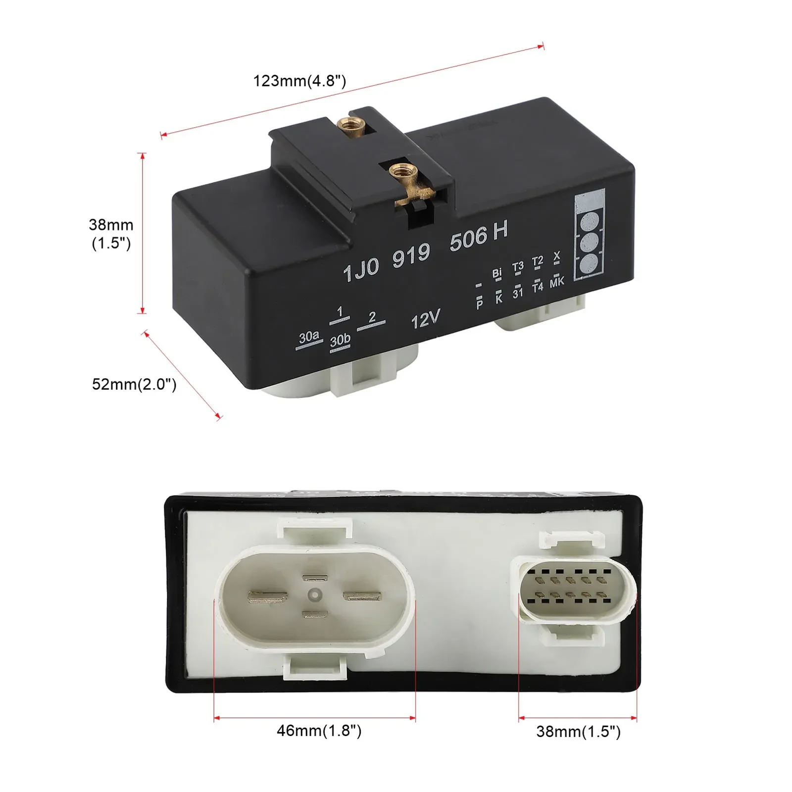 Car Cooling Fan Control Switch Relay 1J0919506H 1J0 919 506H For VW Bora Golf 5 6 Polo  Audi A3 Seat Leon Toledo Ibiza Cordoba