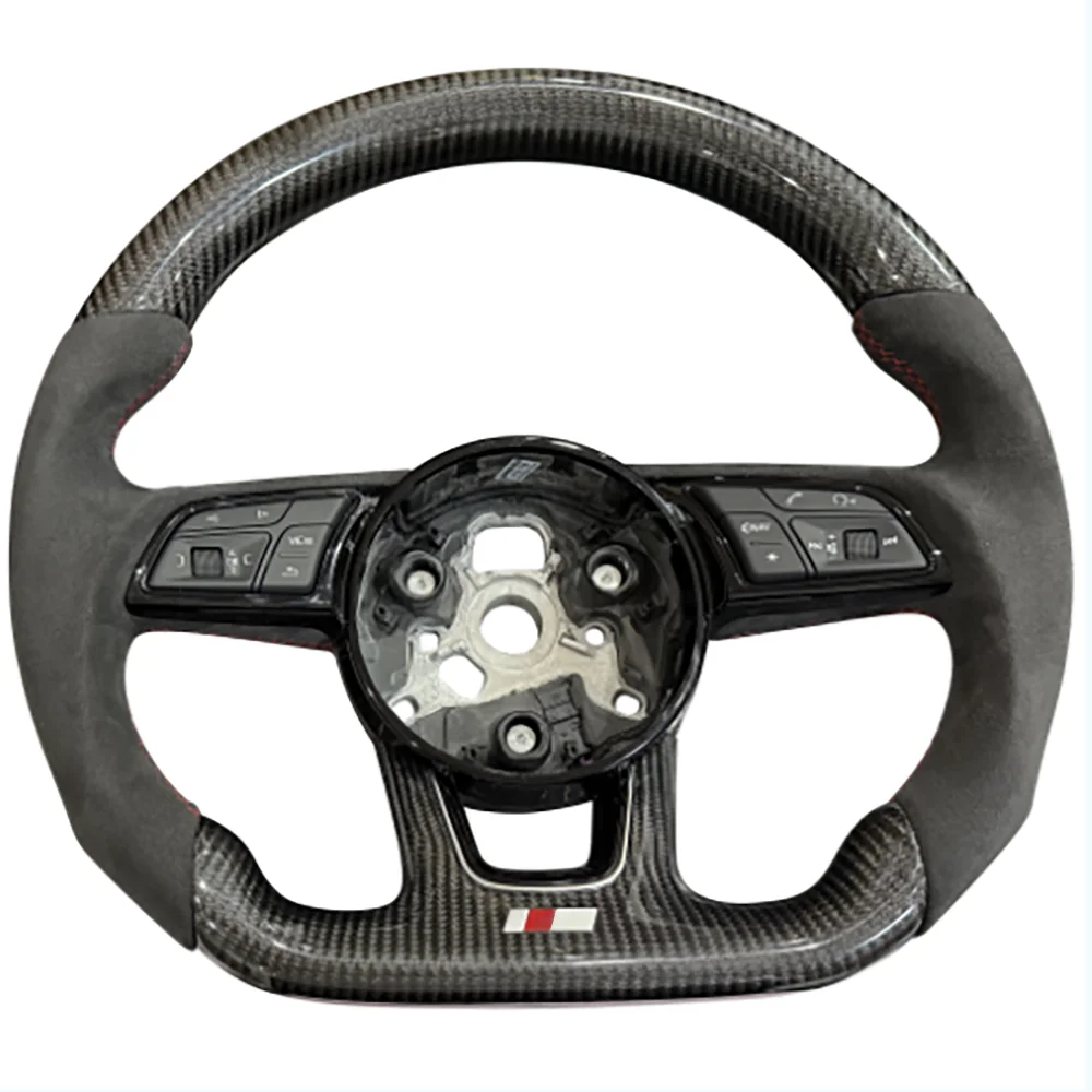 الكانتارا عجلة القيادة من ألياف الكربون الحقيقية لأودي B9 A3 A5 RS3 RS4 RS5 S3 S4 S5 2018 2019 2020 2021 2022 مجموعة نمط مخصص #2