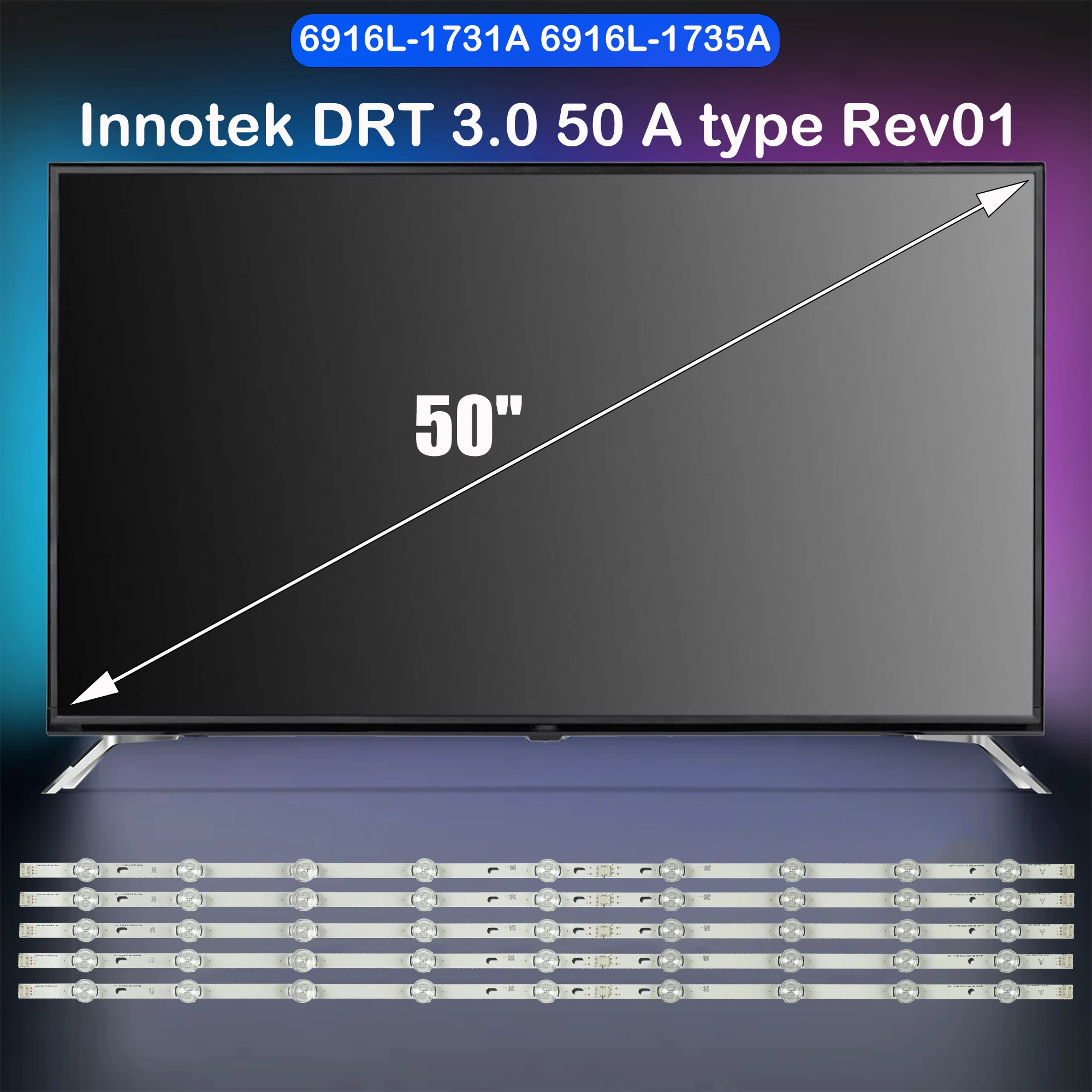 

Светодиодная лента подсветки для 50LB550U 50LB550V 50LB561V 50LB563V 50LB565U 50LB565V 50LB5700 50LB570B 50LB572U 50LB580N 50LY310C