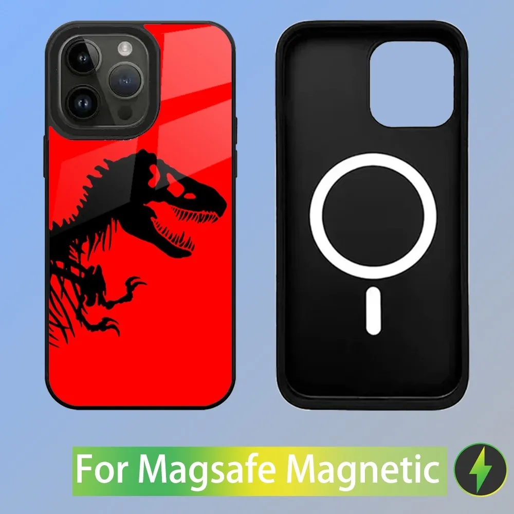 J-Jurassic Park Dinosaur World Phone Case For iPhone 15,14,13,12,11,Plus,Pro,Max Mini Magsafe Magnetic Wireless Charging