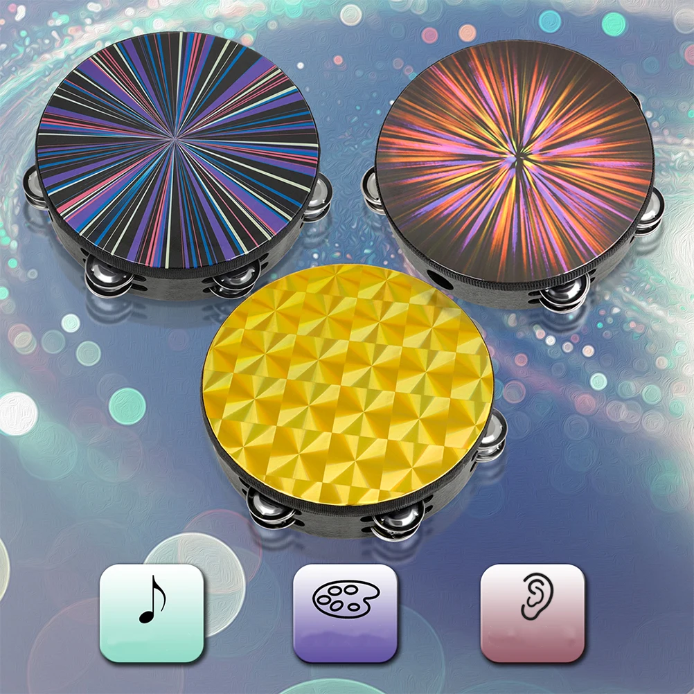 H campana tambor juguete instrumento Musical H held cascabeles juguetes para niños Material seguro interacción entre padres e hijos doble fila