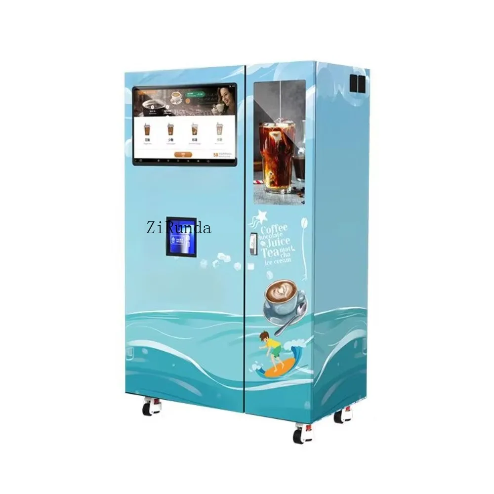 Distributore automatico di caffè espresso intelligente appena macinato, distributore di bevande