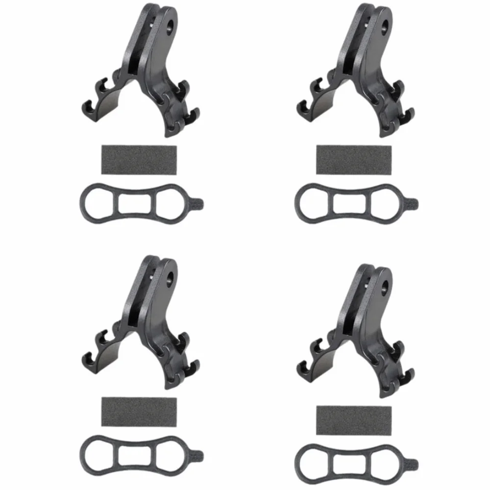 4PCS Durable Plastic Bicycle Flashlight Holder Adjustable Black Bike Flashlight Bracket Bicycle Torch Lamp Clip Bike Accessories
