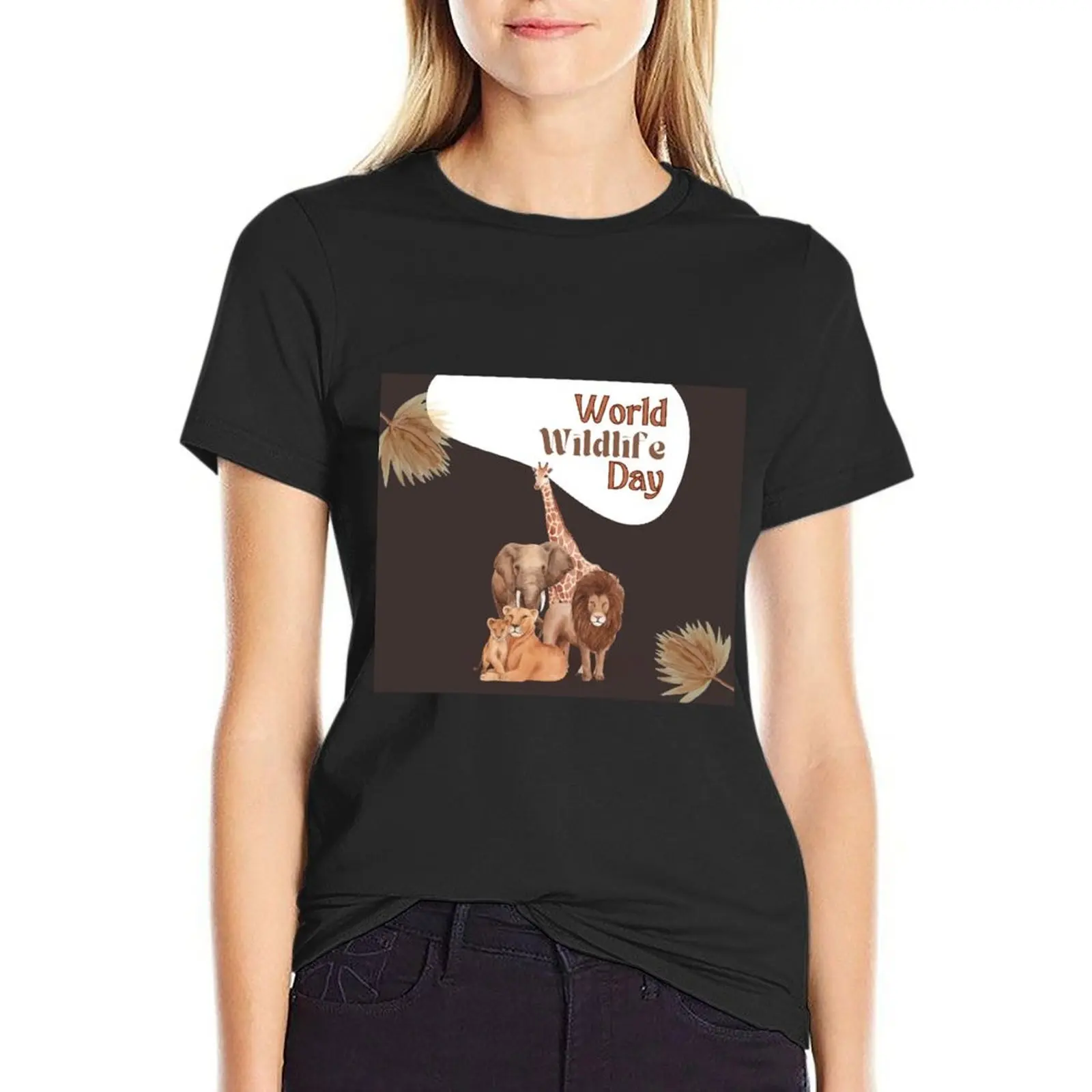 

world wildlife day T-Shirt quick-drying quick drying sweat customs design your own t-shirts for Women graphic tees