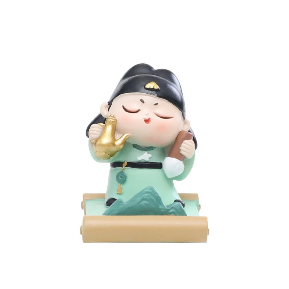 

Resin Ancient Style Phone Stand Aesthetic Anti-slip Chinese Style Mobile Phone Holder Statue Portable