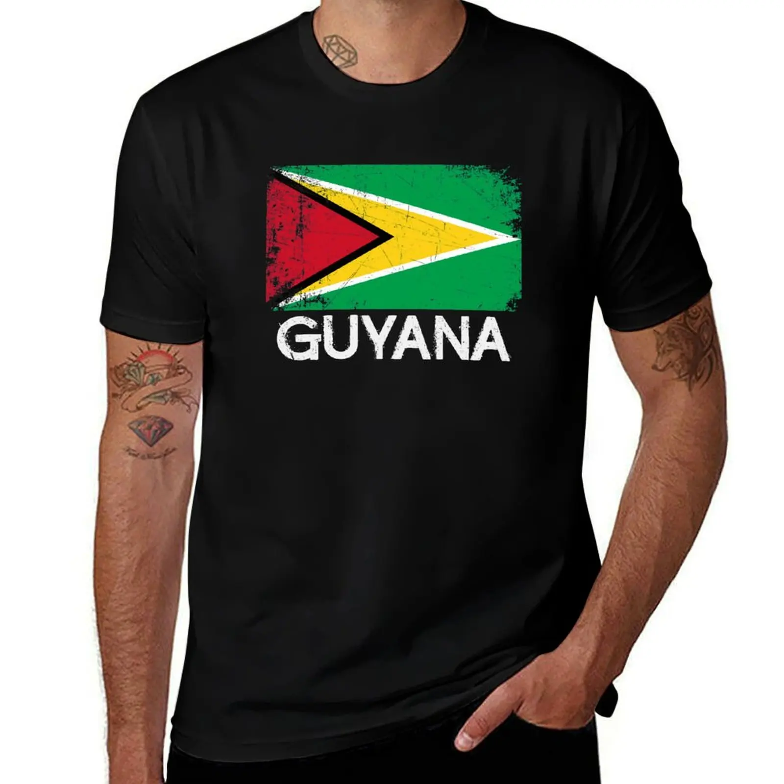 

Guyanese Flag Design | Vintage Made In Guyana Gift T-Shirt t shirt man casual funny t shirts dark humor T-Shirt