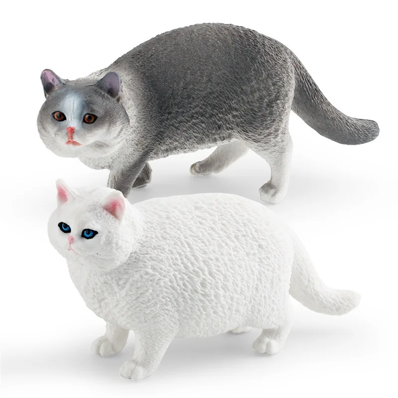 Simulation Short Hair Persian Cat Fat Cat Children Early Education Cognitive Pet Cat Home Static Hand Puppet Model Kids Toy Gift