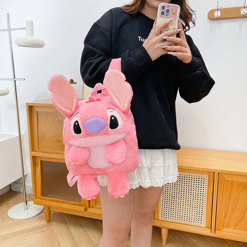 Stitch Plush Backpack For 3D Stuffed Animal School Bag With Storage Space Lightweight Daypack Gift For Boys Girls Fans