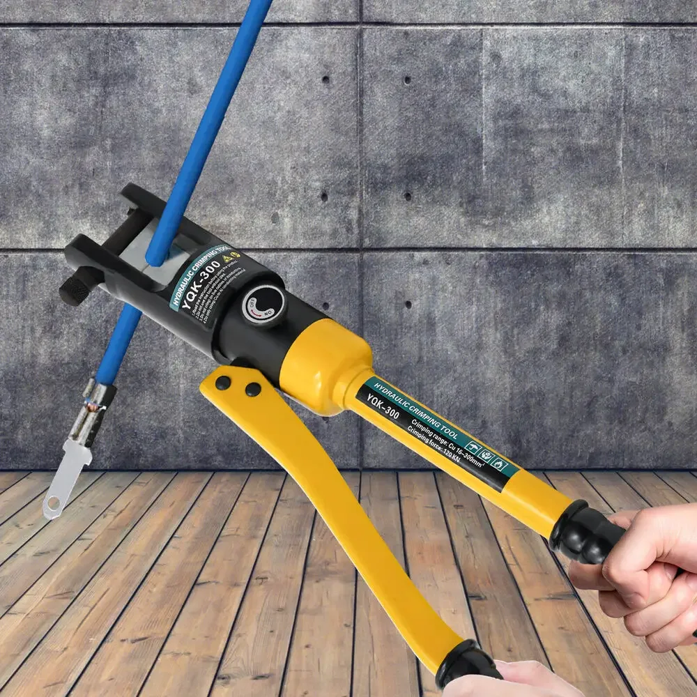 12トン油圧式ワイヤークリンパー、ケーブルラグ端子圧着工具（電気ケーブル作業用）