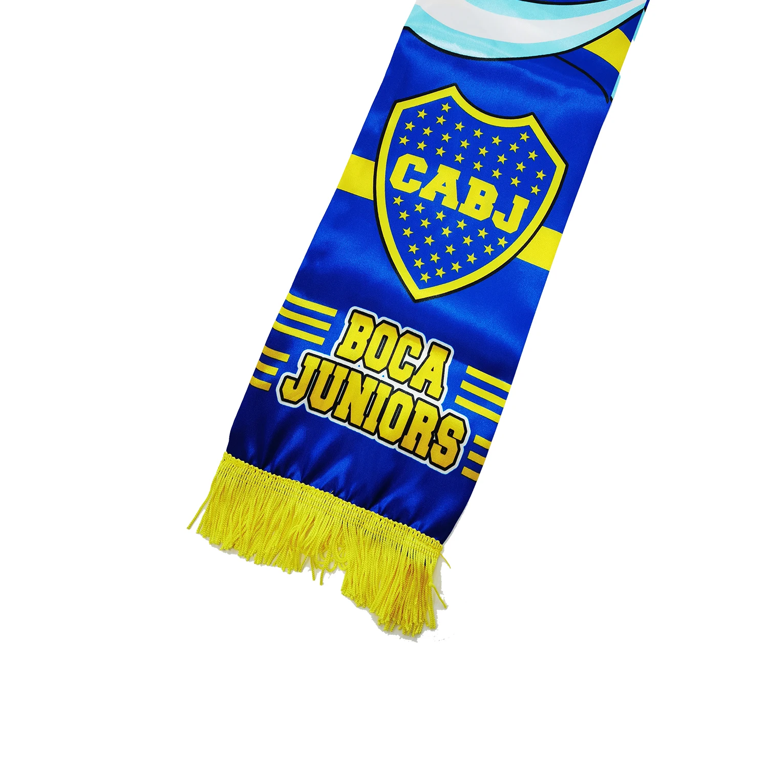 15x150cm  Double Side Printing Satin Football Soccer Fans Boca Juniors  Scarf Silk flags   banner