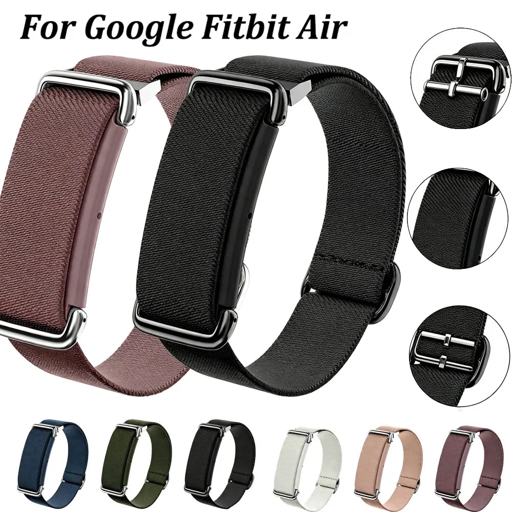 Nylon Loop Strap For Google Fitbit Air Wristband Sport Fitness Tracker Woven Breathable Watch Band Adjustable Wrist Strap