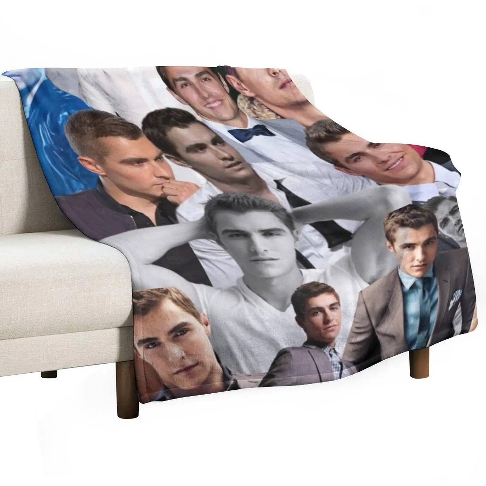 dave franco photo collage Throw Blanket Vintage Beach Softest blankets and throws Fashion Sofas anime Blankets