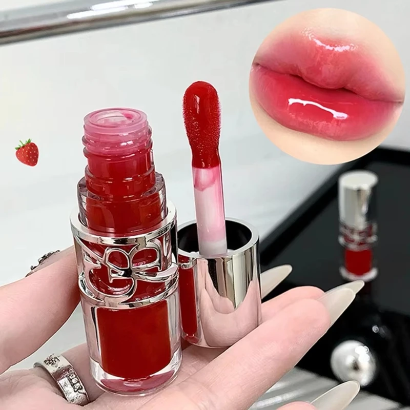 Transparent Moisturizing Lip Gloss Hydrating Drying Lips Mirror Lipstick Makeup Crystal Lip Oil Mirror Lip Glaze Tinted Plumper