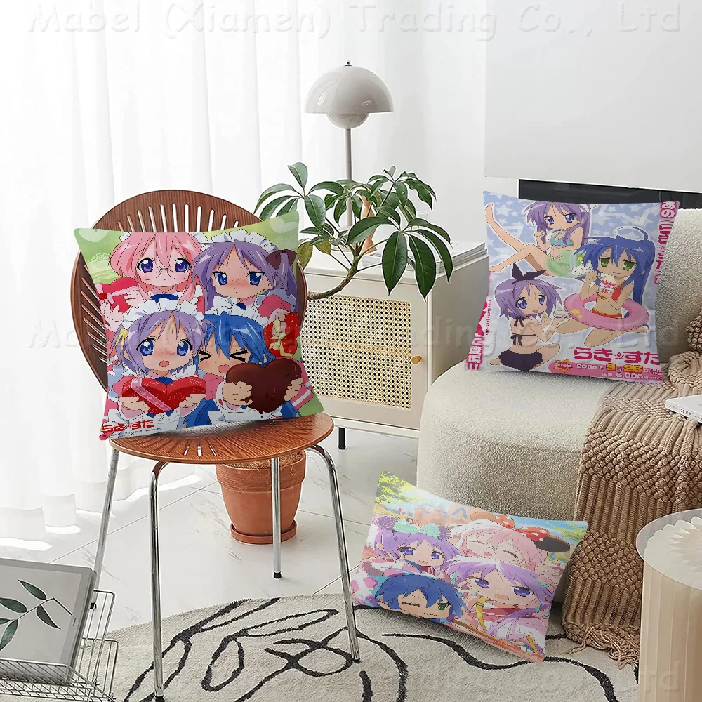 

Anime Lucky Star Pillow Gift Home Office Decoration Bedroom Sofa Car Cushion Cover Case 45x45