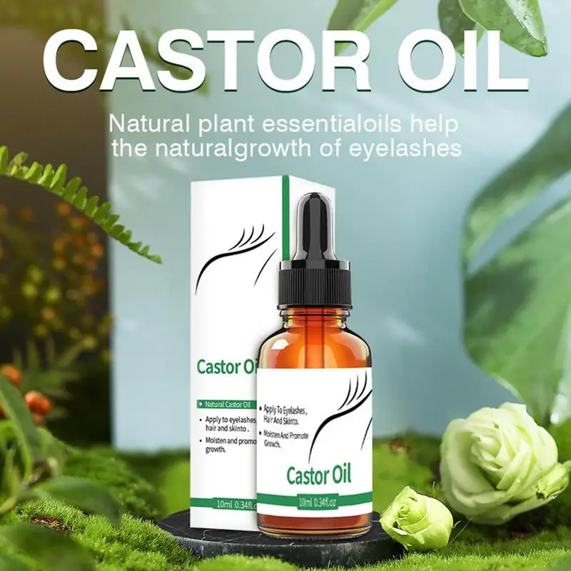 

1pc New Castor Oil Eyelash Growth Serum Longer Fuller Eyelash Enhancer Eyebrow Lashes Lifting Essence Hair Nourishing Products