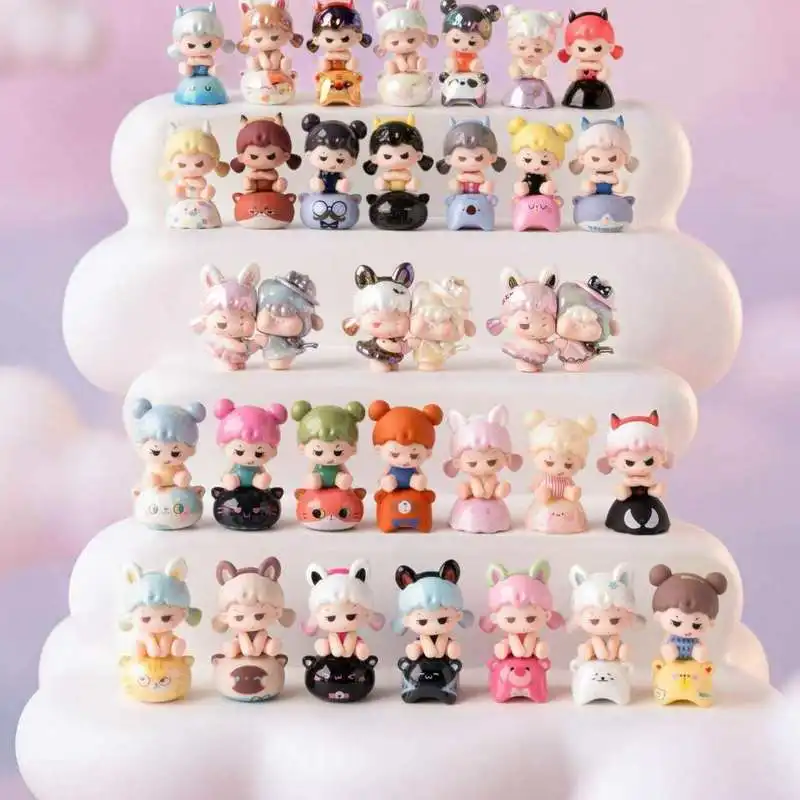 Mengdana Original Blind Box Blind Bag Trendy Toy Cute Cartoon Mini Figurine Car Decoration Desktop Ornament Hand Painted Figure