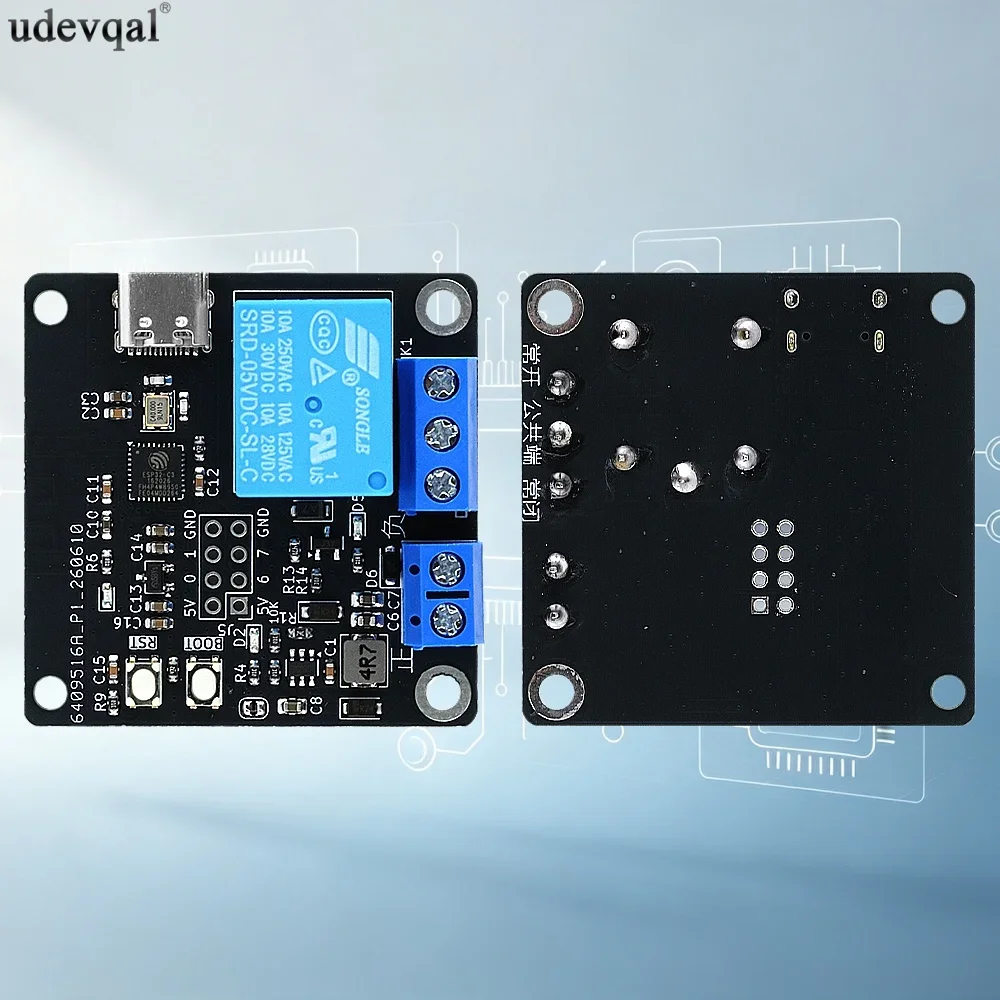 ESP32 WiFi Relay Module IoT Development Board Switch Remote Control Timing on or off Controller Jog Control Type-C Wide Voltage
