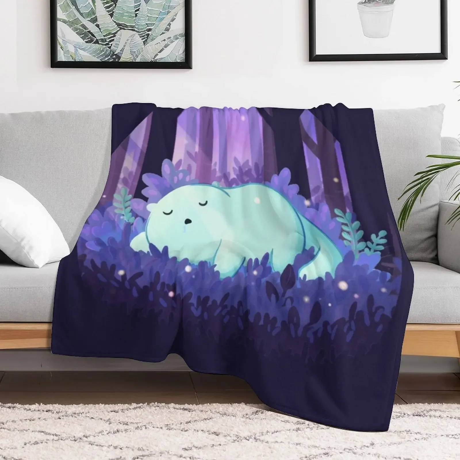 Magic Forest Mochi Throw Blanket Stylish Decor Blanket Gift for Friends Roommate