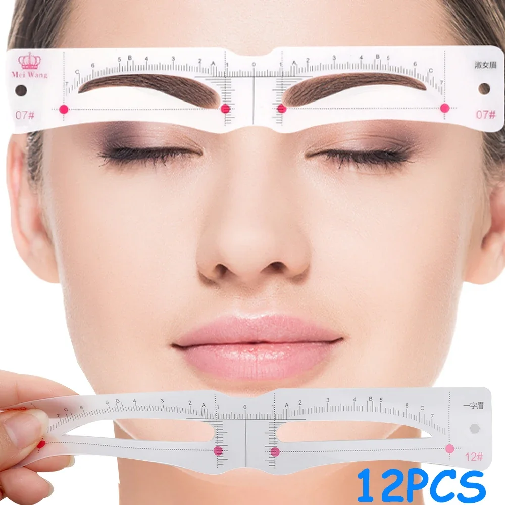 New Eyebrow Templates Set Waterproof Professional Makeup for Women Perfect Eye Brows Stencil Reusable 3D Eye Makeup Stencils