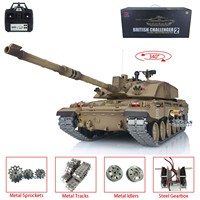 Heng Long 1/16 Scale 7.0  RC Tank Upgraded Challenger II RTR 3908 Metal Tracks Smoke Engine BB Unit Steel Gearbox Idler TH17737