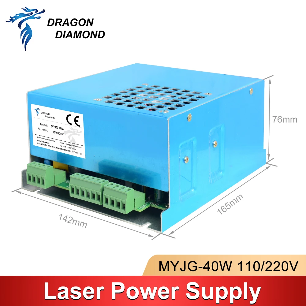 Imagem -02 - Dragão Diamond-co2 Laser Tubo de Alimentação Máquina de Corte de Gravura Equipamento da Série Myjg 40w 110v 220v 3550w