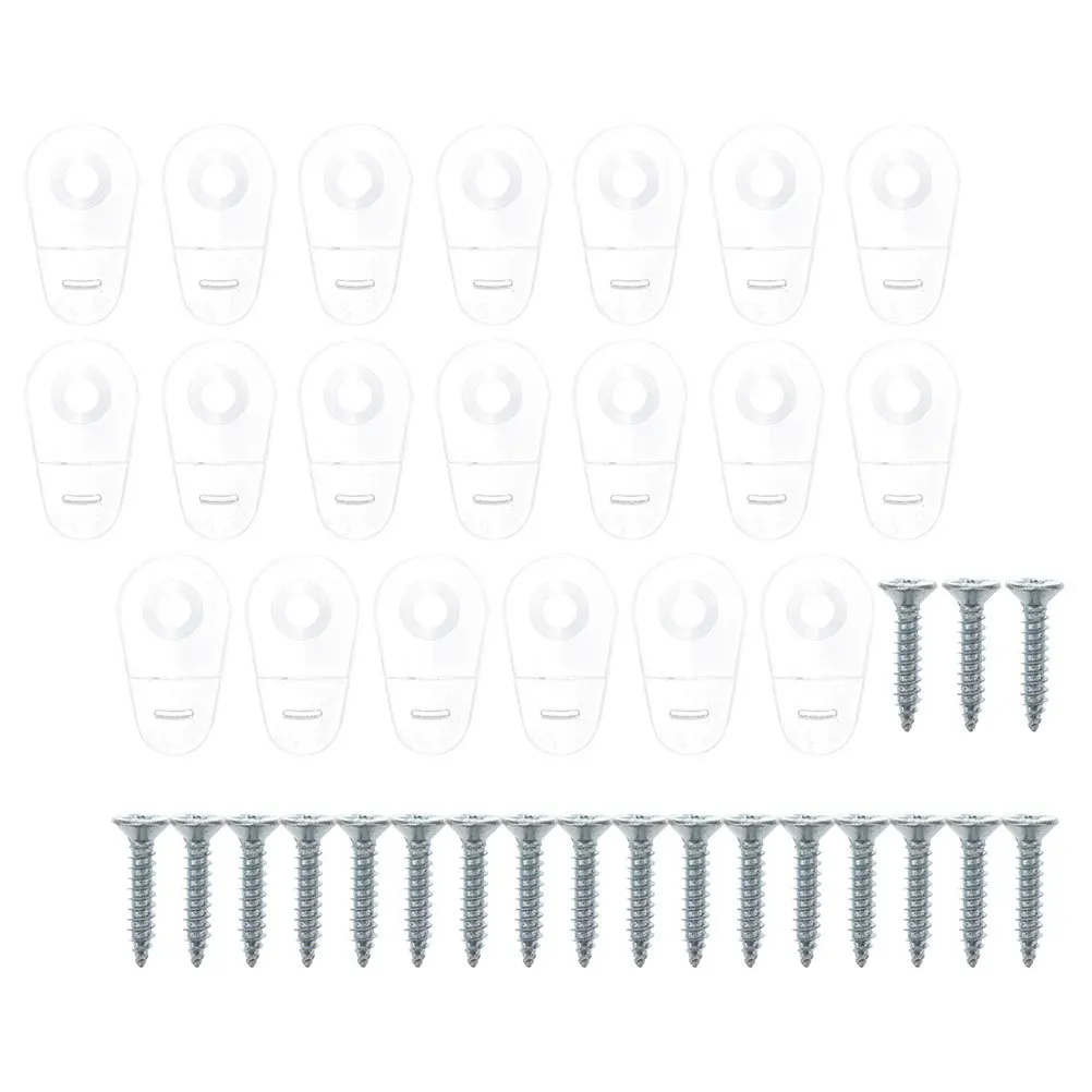 

100pcs Glass Retainer Clips For Mirror Glass Panel Fixing Heavy Duty Wall Mounting Brackets Hardware Clip Holders Rust Resistant