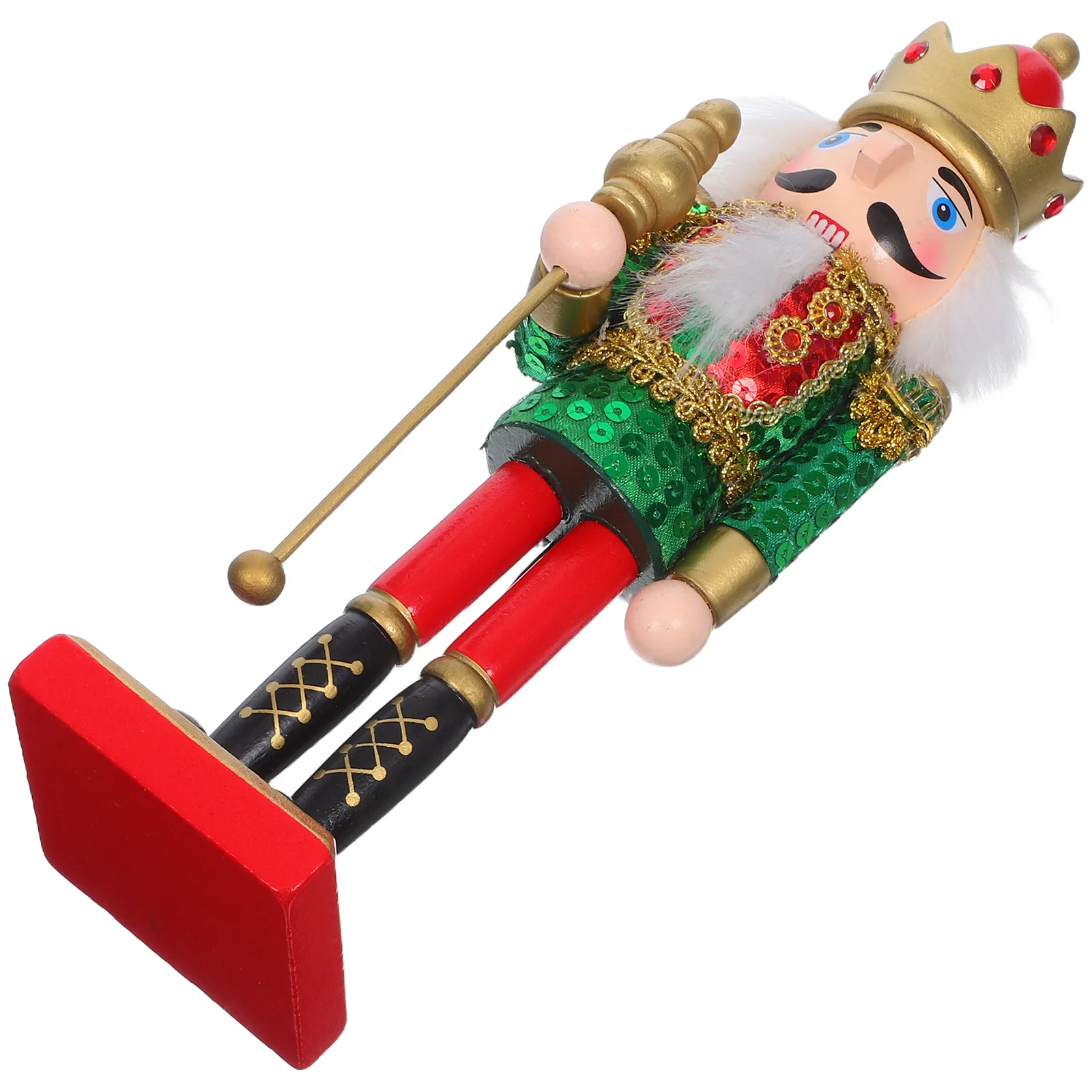 

25Cm Nutcracker Soldier Wood Craft - Traditional Christmas Decoration for Mantel Tabletop Holiday Display Festive Home Accents