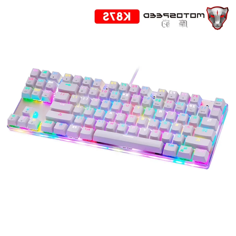 B-M Original Motospeed K87S Gaming Mechanical Keyboard USB Wired 87 keys with RGB Backlight RedBlue Switch for PC Computer Gamer