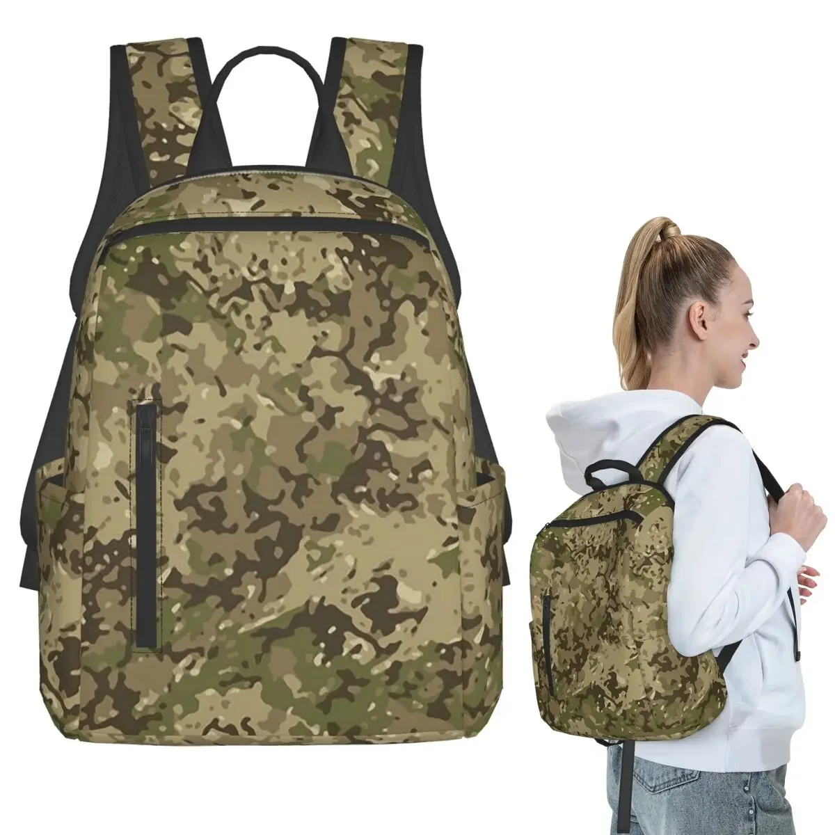 Multicam Military Trout Camo Backpack Student BookBag Kids School Bag Laptop Shoulder Bags Men Women